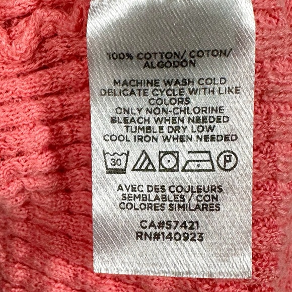 LOFT Coral Long Sleeve Asymmetrical Hem Sweater Size M - Picture 16 of 17